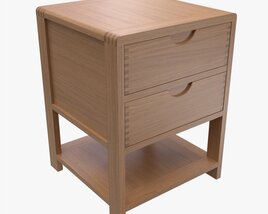 Bedside Cabinet 2 Drawer Ercol Bosco Modello 3D