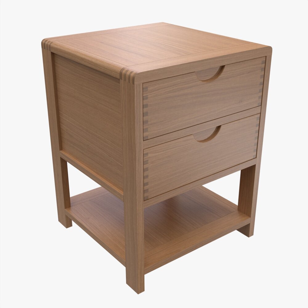 Bedside Cabinet 2 Drawer Ercol Bosco Modèle 3D