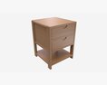 Bedside Cabinet 2 Drawer Ercol Bosco Modello 3D
