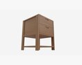 Bedside Cabinet 2 Drawer Ercol Bosco 3D модель