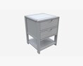 Bedside Cabinet 2 Drawer Ercol Bosco 3D модель