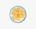 Bowl With Cornflakes 01 3D-Modell
