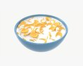 Bowl With Cornflakes 02 3d model