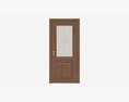 Classic Wooden Interior Door With Furniture 017 3d model