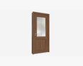 Classic Wooden Interior Door With Furniture 017 3d model