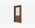 Classic Wooden Interior Door With Furniture 017 Modelo 3D