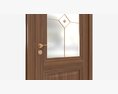 Classic Wooden Interior Door With Furniture 017 3D модель