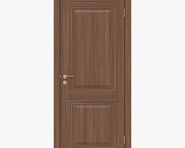 Classic Wooden Interior Door With Furniture 018 3D model