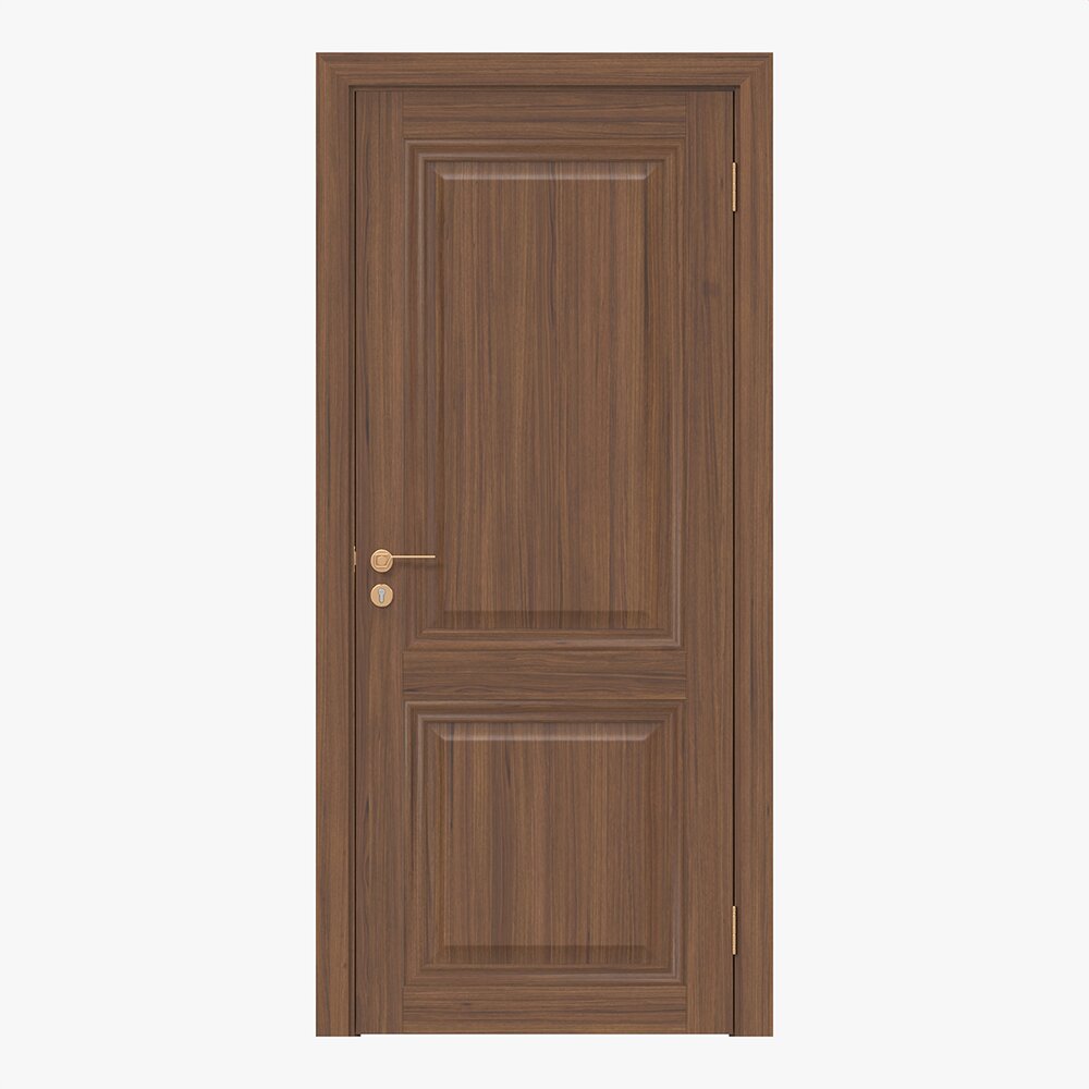 Classic Wooden Interior Door With Furniture 018 3D模型