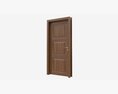 Classic Wooden Interior Door With Furniture 019 Modello 3D