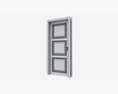 Classic Wooden Interior Door With Furniture 019 Modèle 3d