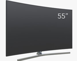 Curved Smart TV 55 Inch 3D model