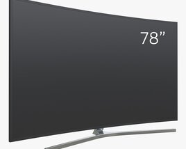 Curved Smart TV 78 Inch 3D model