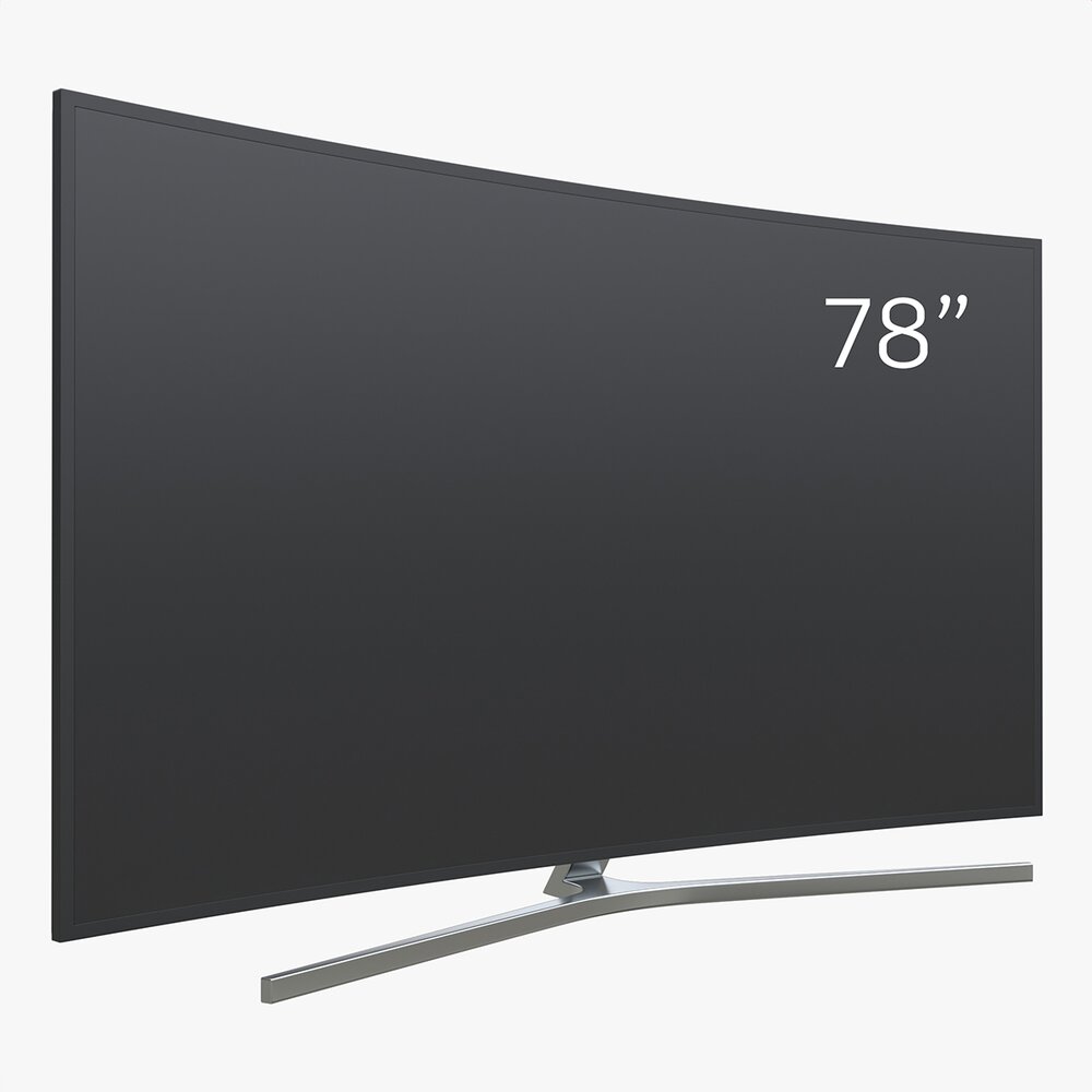 Curved Smart TV 78 Inch 3D model
