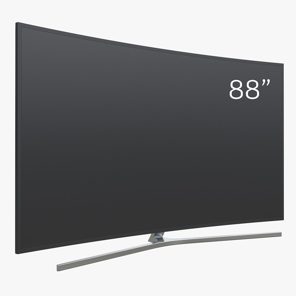 Curved Smart TV 88 Inch 3D 모델 
