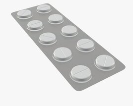 Pills In Blister Pack 02 3D model