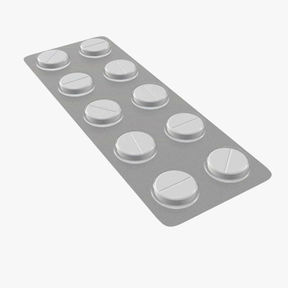 Pills In Blister Pack 02 3D 모델 