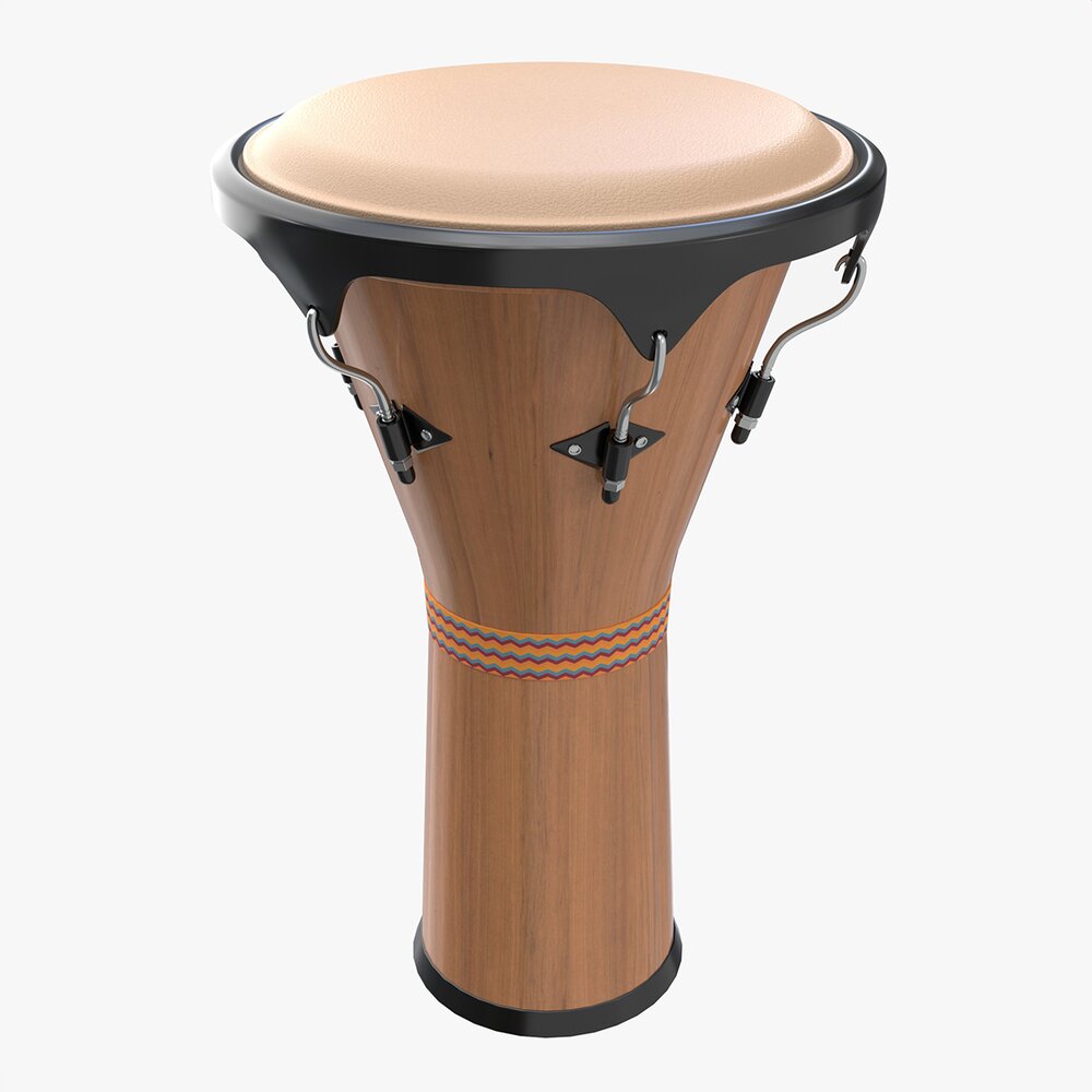 Djembe Drum African Musical Instruments Modello 3D