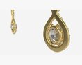 Earrings Diamond Gold Jewelry 02 3D模型