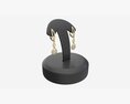 Earrings Leather Display Holder Stand 02 Modello 3D