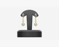 Earrings Leather Display Holder Stand 02 Modello 3D