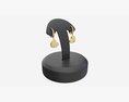 Earrings Leather Display Holder Stand 03 3d model