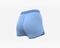 Fitness Shorts For Women Blue Modelo 3d