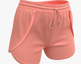Fitness Shorts For Women Pink 3D-Modell