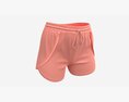 Fitness Shorts For Women Pink Modèle 3d