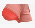 Fitness Shorts For Women Pink 3D-Modell