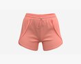 Fitness Shorts For Women Pink Modèle 3d