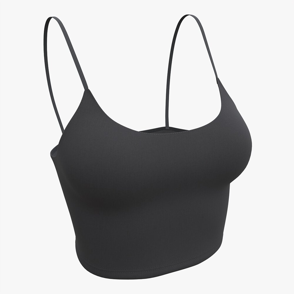 Fitness Top For Women Black 3Dモデル