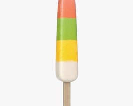 Colorful Ice Cream On Stick 3D model