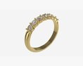 Gold Diamond Ring Jewelry 01 3D模型