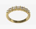Gold Diamond Ring Jewelry 01 Modello 3D