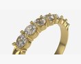 Gold Diamond Ring Jewelry 01 3D модель