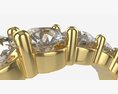 Gold Diamond Ring Jewelry 01 3d model