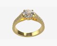 Gold Diamond Ring Jewelry 02 Modelo 3D