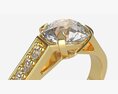 Gold Diamond Ring Jewelry 02 3d model