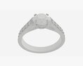 Gold Diamond Ring Jewelry 02 3D 모델 