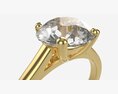 Gold Diamond Ring Jewelry 03 3D модель