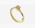 Gold Diamond Ring Jewelry 03 3d model