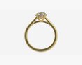 Gold Diamond Ring Jewelry 03 3D-Modell