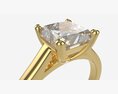 Gold Diamond Ring Jewelry 04 3D модель
