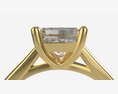 Gold Diamond Ring Jewelry 04 3D 모델 