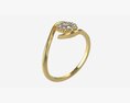 Gold Diamond Ring Jewelry 05 Modèle 3d