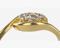 Gold Diamond Ring Jewelry 05 3d model