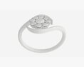 Gold Diamond Ring Jewelry 05 3D модель
