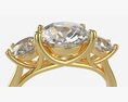 Gold Diamond Ring Jewelry 06 3D 모델 