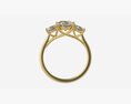 Gold Diamond Ring Jewelry 06 Modello 3D